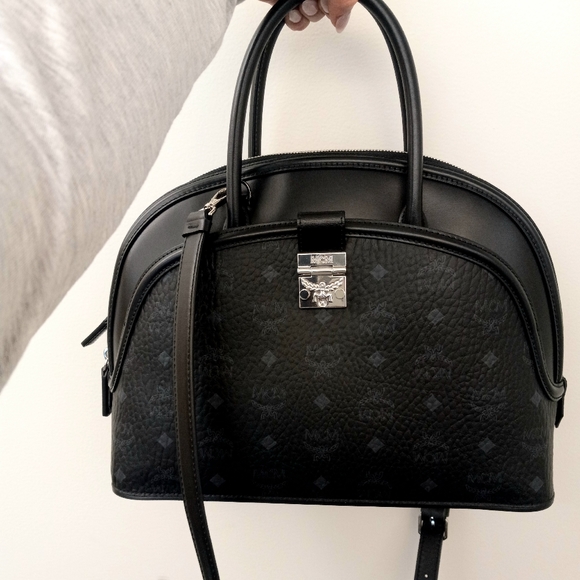 MCM Large Tracy Tote Visetos leather satchel crossbody bag - Picture 2 of 12